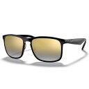 Ray-Ban レイバン RB4264 601/J0 58□18 ブラック ブルー ゴールド 偏光レンズ グラデーション ミラーレンズ chromanceレンズ Ray-Ban 国内正規 LUXOTTICA 保証書付き サングラス UVカット 紫外線カット 紫外線対策 日焼け防止 メンズ 男性用 オシャレ 送料無料