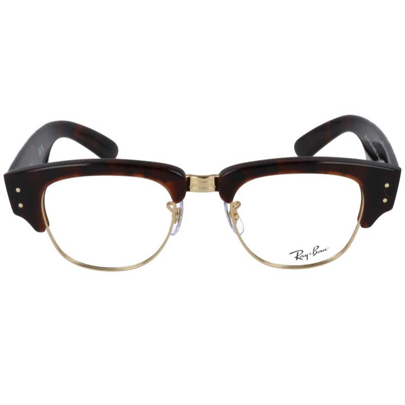 レイバン メガネ ブルーライトカット 度付き 対応品 RB0316V 2372 50□21 MEGA CLUBMASTER ゴールド ブラウン べっ甲 Ray-Ban 国内正規 保証書付き Ray-Ban 眼鏡 メガネ フレーム クラシック 送料無料 伊達メガネ メガクラブマスター サーモント ブロウ ブロー
