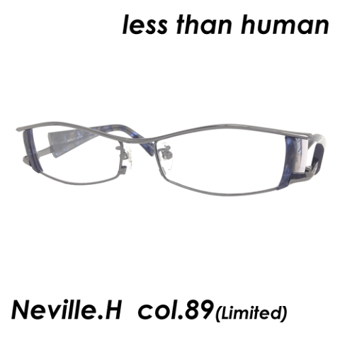 less than human(レスザンヒューマン) メガネ Neville.H col.89 Limited 54mm 日本製　(ダークネイビー)