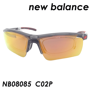 new balance(ニューバランス) 偏光サングラス NB08085 C02P［トランスグレー］ 69mm 【着脱可能インナーフレーム付き】【ズレ防止用ロック機能付き】