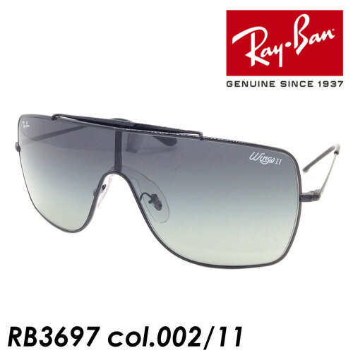 楽天メガネのハヤミ　楽天市場店Ray-Ban（レイバン） サングラスWINGS II　ウイングス ツー　RB3697 002/11 （国内正規品　保証書付き）