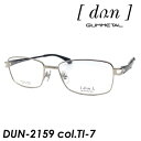 dun(ドゥアン) メガネ DUN-2159 col.TI-7 （Titanium/Black） 54mm 日本製 TITAN GUMMETAL