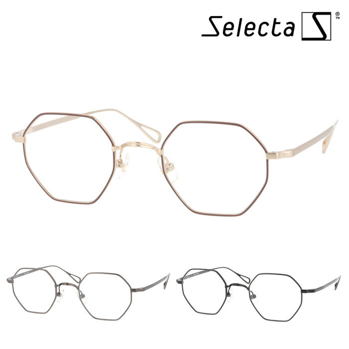 Selecta セレクタ メガネ 87-5038 col.1/2/3 46mm 日本製 3color クラシックスタイル
