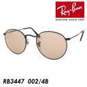 ؑƂ񒅗p Ray-Ban Co TOX ROUND METAL RB3447 002/4B 50mm Eh^ CgJ[Y Ki ۏ؏t L^N