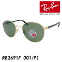 Ray-Ban Co ΌTOX RB3691F 001/P1 53mm O UVJbg CHROMANCE |CYh POLARIZED Ki ۏ؏t