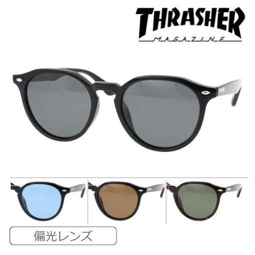 THRASHER スラッシャー 偏光サングラス CAIN1047 col.BK-SMP/BK-LBL/BK-BRP/DM-GNP 53mm 紫外線 UVカット Polarized 4color THRASHER スラッシャー 偏光サングラス CAIN1047 col.BK-SMP/BK-LBL/BK-BRP/DM-GNP 53mm 紫外線 UVカット Polarized 4color