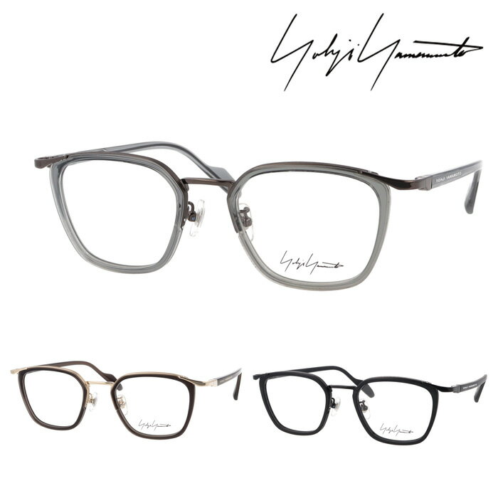 YOHJI YAMAMOTO ヨウジヤマモト メガネ 19-0098 col.1/2/3 50mm チタン Titanium 日本製 3color