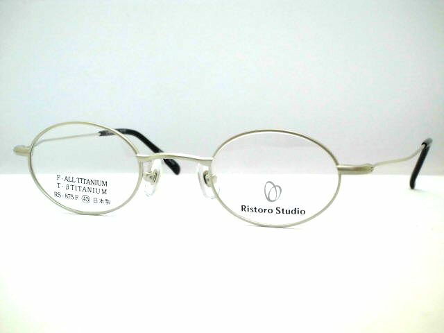 日本製　RistoroStudio 小さめオーバルフレーム　形状記憶小さいオーバルメガネ　強度近視眼鏡フレーム　軽量ベータチタン　rs875f