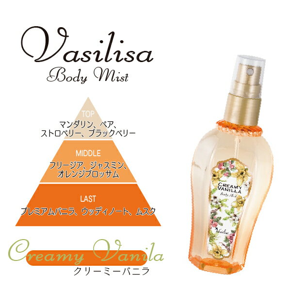 ヴァシリーサ Vasilisa ボディスプレー クリーミーバニラ (ベリー＆プレミアムバニラの香り) 100ml 香水