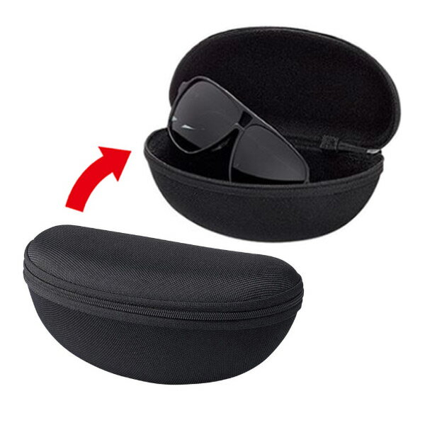 メガネケース　ファスナー式　HSC-12　ブラック