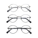 メガネ屋さんが選んだコスパ高メガネ WB-3308 ボストン 眼鏡 軽い 度入りレンズ付き+日本製メガネ拭き+布ケース付 度付き フルリム メタル Lune-0108 2023