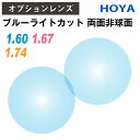 【オプションレンズ】HOYA ブルーライトカット ヴィーナスガードコートラピスRUV 両面非球面 NULUX WF ニュールックス キズ防止 屈折率 1.60 1.67 1.74 薄型 レンズ （2枚1組） ホヤ 単焦点 メガネレンズ 眼鏡 UVカット 紫外線カット op-hoya