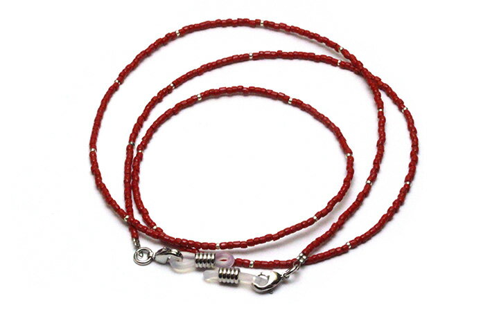 補聴器落下防止ストラップ 両耳用 NA-20 ビーズ C ワイン【補聴器落下防止ストラップ】【メール便発送可】