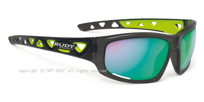 RUDYPROJECT、AIRGRIPルディプロジェクト・エアグリップサングラス・クリスタルグラファイト　マルチレーザーグリーンレンズ 1