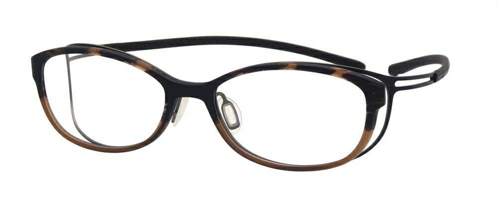 【★商品名★】 spec espace（スペックエスパス） ES-2075 Col.05（ brown sasa2 / brown） ※ヒンジレスフレーム サイズ　 片レンズ横幅　53mm 片レンズ縦幅　31.5mm ブリッジ幅　17mm made in Japan 【～spec espace（スペックエスパス）とは～】 果てしない空間を創造する時、人は夢を描き追い求めます。 「未来的」で「空間的」なフォルム、「モード」。 スペックエスパスは、無限に拡がる空間、宇宙的な広がりを カタチにする眼鏡です。フレームによって空間を作り出し、 そのデザインフォルムが自然に顔を包み込み、 もう一人の表情を見せてくれます。 ストレスフリーなかけ心地で激しい動きにも追従するフィット感。 オブジェのように美しい孤を描いて、テーブルにある姿は 眼鏡という形を忘れさせるデザイン。 1mm以下の一枚板で作られた美しい流線は、 世界に誇る精巧な眼鏡技術の結晶とも言えます。 自然と顔を包み込む立体的な造形は様々なシーンやファッション、 日常に溶け込む眼鏡です。 スペックエスパスのもうひとつのこだわりは、 純粋な「日本製」であること。 福井県鯖江市は、世界に誇る眼鏡の生産地。 それぞれのファクトリーでは、精巧な眼鏡技術を伝えています。 spec ēspaceには、そうした卓越したクラフトマン精神が 脈々と息づいています。 【ES-2075】 軽量で強靭性のある特殊ナイロン系樹脂と βチタンを組み合わせたヒンジレスフレーム。 やや横長のレンズシェイプはすっきりとした印象を与えます。 安定した装着性とストレスフリーのかけ心地が特徴の眼鏡です。 （ES-7087リニューアルバージョン） 気になる方は是非お問い合わせ下さい。 【★商品について★】 ※在庫が無くなり次第、販売を終了する場合がございます。 またお使いの環境（モニター、ブラウザ等）の違いにより、 色の見え方が実際の商品と若干異なる場合がございます。予めご了承ください。 メガネ 眼鏡 サングラス specespace スペックエスパス ES-2075 ヒンジレス 眼鏡職人　メンズ レディース ファッション 伊達メガネ ハンドメイド　手作り　手仕事