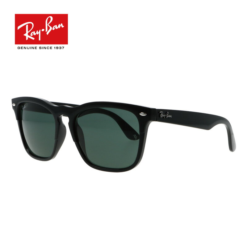 レイバン サングラス RB4487F-662971-54 Ray-Ban STEVE スティーブ ダークグリーンレンズ JPフィット フルフィット スクエア キーホール ブラック系 国内正規品 メンズ レディース 54サイズ 伊達メガネ