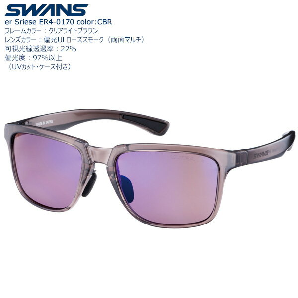 【送料無料】SWANS 機能レンズサングラス ER4-0170 Color:CBR