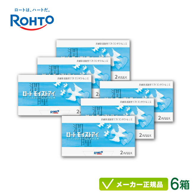 ロートモイストアイ 6箱セット( ロート製薬 2週間使い捨て コンタクトレンズ ロート モイストアイ 2week ) rt2w0106