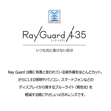 【UV紫外線&ブルーライトをWプロテクト!】 レイガード435【RayGuard435】×レイバン RB5345 ブラック 青色光カット完成品セット【HOYAレンズ】【PCメガネ】度なし 度入り対応 メラニン 夜間運転サングラス