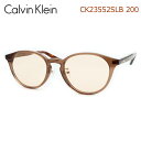 Calvin Klein　カルバンクラインサングラス　CK23552SLB　200　スケルトンブラウン　セル　鼻パットつき　メンズ　レディース　UVカット　ケース付　【最短発送】