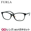 レンズつき フルラ メガネ VFU710J 0700 ブラック 度つき 度入り 度なし フレーム メガネフレーム ダテめがね 伊達 眼鏡 FURLA セル 鼻パットつき ウェリントン レディース 女性(4)