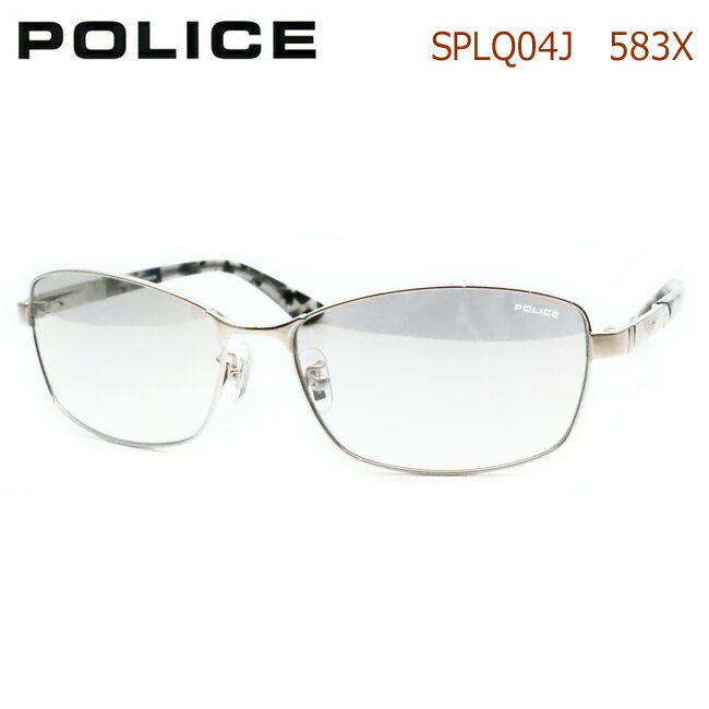【POLICE】ポリスサングラス SPLQ04J 583X シルバー フルメタル チタン 【最短発送】