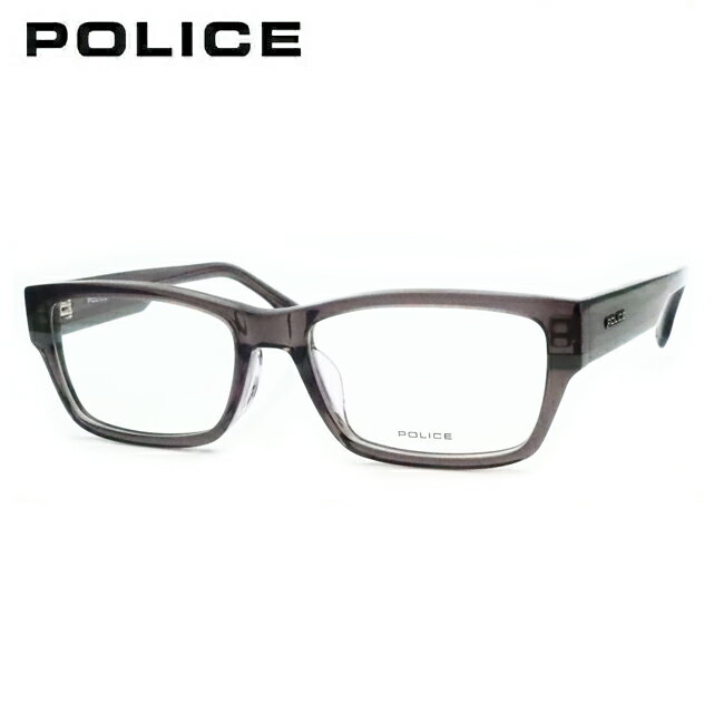 楽天メガネプロサイトYOUポリス メガネ フレーム VPLR84J 04AL スケルトングレー 53サイズ メガネフレーム 眼鏡 最短発送 POLICE セル ウェリントン