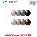 持ち込みフレームのレンズ交換　太陽光で色が変わる　HOYA製　調光レンズ　(1.5度なしタイプ）　（2枚1組）　調光グレイ　調光ブラウン