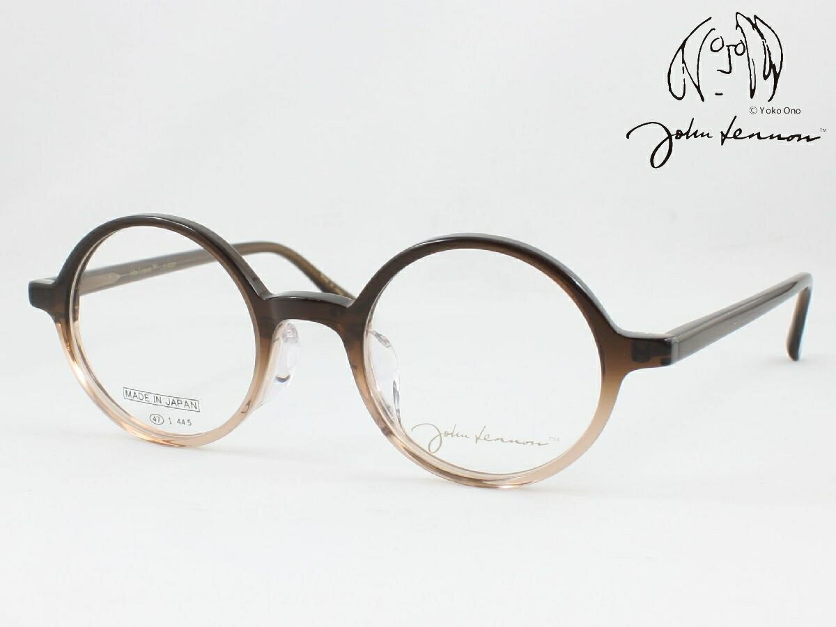 John Lennon ジョンレノン JL-6020-3 日本製メガネフレーム 度付き対応 近視 遠視 老眼鏡 遠近両用 ラウンド 丸メガネ セルフレーム ジョン レノン Made in Japan 国産 クラシカル クラシック おしゃれ メンズ レディース レディス 鯖江のメガネ