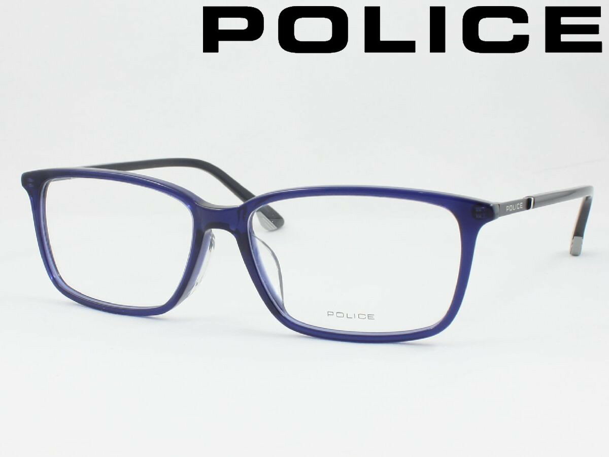 POLICE ポリス メガネフレーム VPLB96J-03LW 度付き対応 近視 遠視 老眼鏡 遠近両用 日本正規品 セルフレーム スクエア