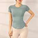 【送料無料】スポーツウェア 半袖 Tシャツ レディース トップス ジム 速乾 通気性 ストレッチ ヨガ ホットヨガ ダンス ウォーキング ジョギング エクササイ...