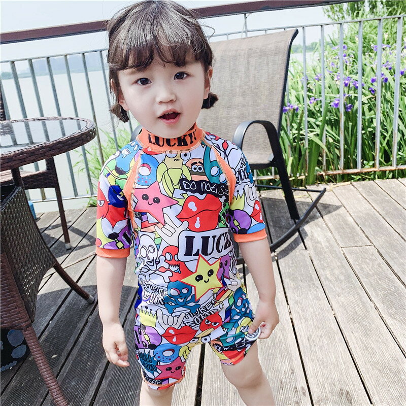 水着 子供 2点セット 半袖 オールインワン ベビー水着 キッズ水着 子供水着 女の子水着 セパレー