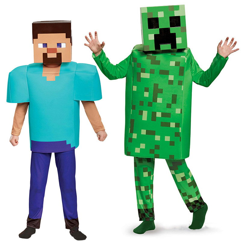 【楽天スーパーセール限定10％OFF】ハロウィン Minecraft 衣装 3D コスプレ衣装 マインクラフト マスク 子供用 ゲームプレイ ハロウィン コスチューム パーティー仮装 3点セット forge Minecraft 仮装 子供発表会 演出服 cosplay コスプレ 衣装 マインク キッズ 演出道具