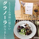 Meguria 250g グラノーラ 無添加 砂糖不使用 グルテンフリー オイルフリー 着色料フリー ナッツ カカオ 糖質オフ