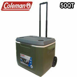 コールマン エクストリーム5 ホイールクーラー 50Qt (Coleman XTREME5 WHEELED COOLER) キャスター付 オリーヴ　(Olive) (3000005862)