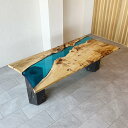 銘木屋 一枚板 テーブル ダイニングテーブル レジンテーブル 応接 会議 商談 リビング インテリア 座卓 おしゃれ ポプラ 4人掛 4人用 サイズ オイル塗装...