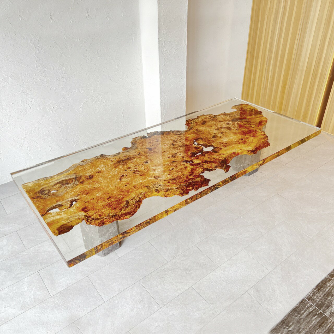 銘木屋 一枚板 テーブル ダイニングテーブル レジンテーブル レジンアート 応接 会議 商談 リビング インテリア 座卓 おしゃれ ポプラ 8人掛 8人用 サイ...