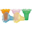 かき氷カップ プラスチックカップ フラワーカップ・中 5色アソート 250個【 かき氷カップ 業務用 カップ かき氷容器 かき氷カップ 使い捨て 容器 かき氷 ...
