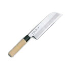 正本 本霞玉白鋼 鎌形薄刃包丁 KS0719 19.5cm【 業務用 和包丁 和包丁 和庖丁業務用 】