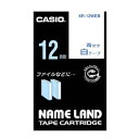 【まとめ買い10個セット品】 カシオ ネームランド用テープカートリッジ XR-12WEB 白　青文字 1巻8m