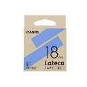 【まとめ買い10個セット品】カシオ ラベルライター　Lateco XB-18BU 青　黒文字 1巻8m