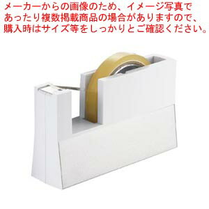 【まとめ買い10個セット品】テープカッター 直線美 白 TC-CB5 シロ 1個