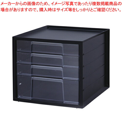 【まとめ買い10個セット品】レターケース 浅3深1段 LCJ-4D ブラック 1個