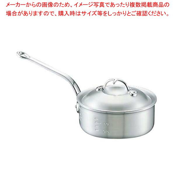 【まとめ買い10個セット品】 ニューキング アルミ 浅型 片手鍋(目盛付)24cm