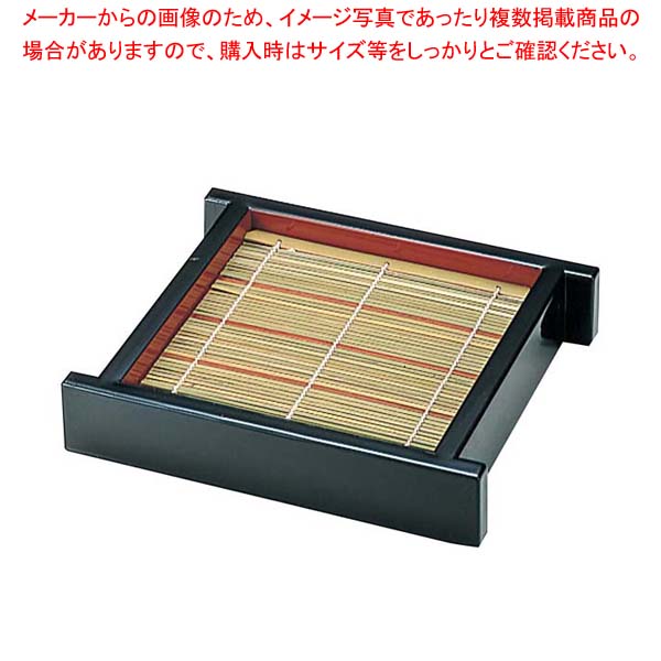 【まとめ買い10個セット品】 DX そばセイロ 黒内朱 中 竹ス付 6-784-4.5