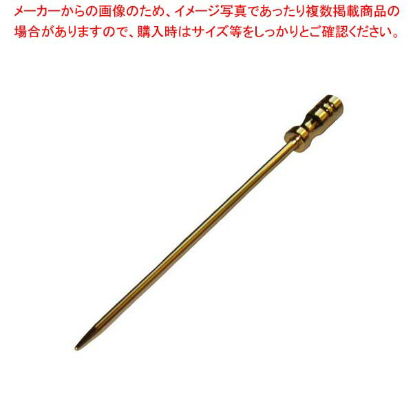【まとめ買い10個セット品】 EBM カクテルピック(12本入)シェイプ ゴールド