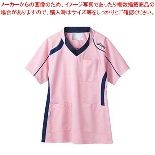 【まとめ買い10個セット品】 アシックス メディカルウェア CHM301-0209 コスモスピンク×ネイビー 3L