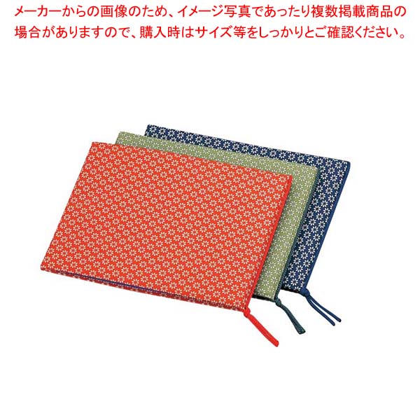 【まとめ買い10個セット品】 えいむ 布地 花柄 メニューブック 華-106 ヨコ長 緑