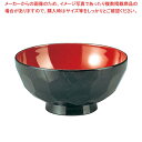 【まとめ買い10個セット品】亀甲 汁椀 黒内朱 4寸 ABS樹脂 6-175-1