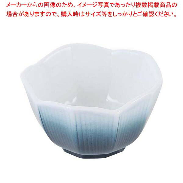 【まとめ買い10個セット品】 和食器コレクション 藍彩 桔梗型小鉢(大)